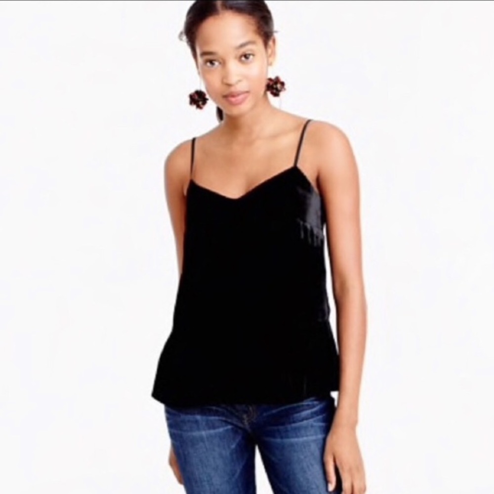 NWOT J.Crew Velvet Peplum Tank
